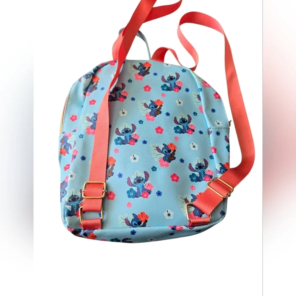 Disney Stitch Kids Backpack - Light Blue and Red
